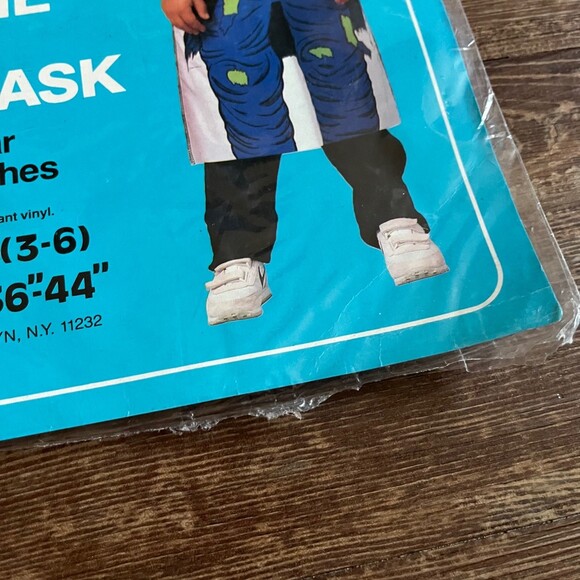 Vintage Ben Cooper Frankenstein Monster Halloween Costume wtih Topper Mask - Picture 4 of 9